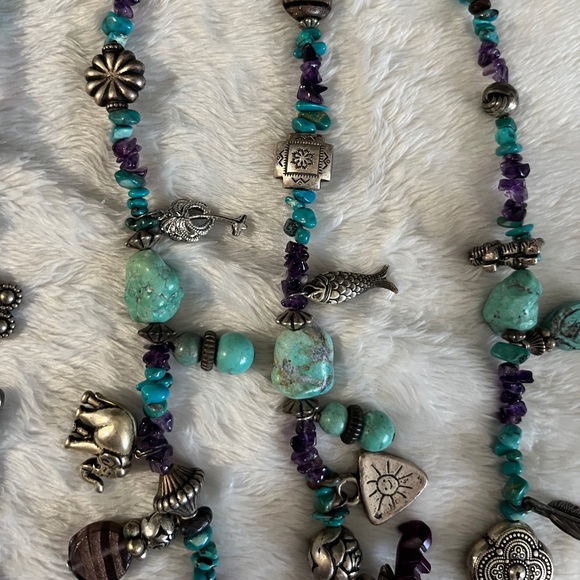 Anthropologie Boho Festival Summer Turquoise Necklace and bracelet. - Picture 7 of 10